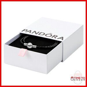 Sterling Silver Leather Bracelet with Lobster Clasp 16.1 Inches